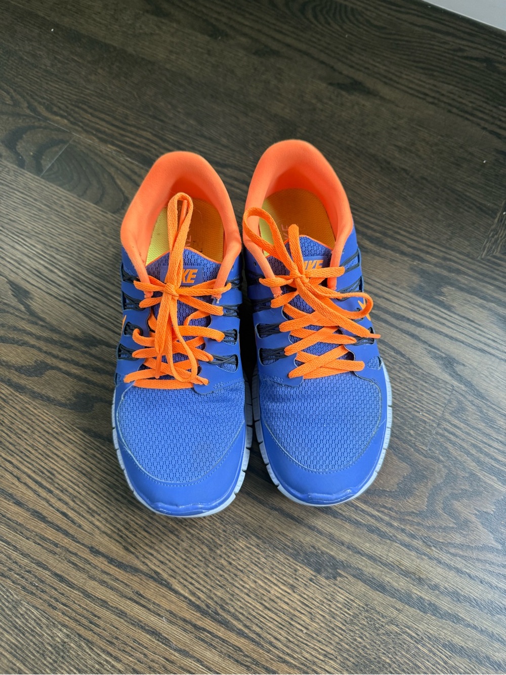 Women’s Free Run 5.0 Blue & Orange Athletic Sneakers. - Picture 2 of 10